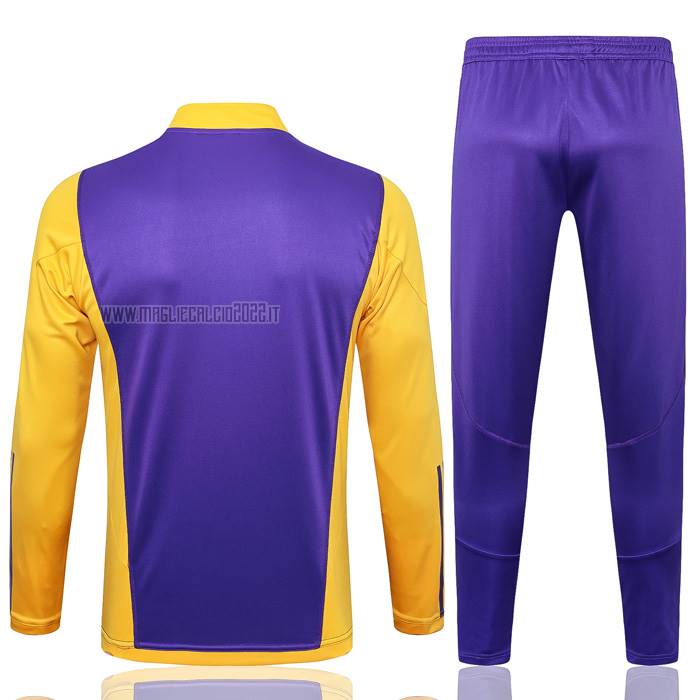 Tuta da Track de Felpa del Real Madrid Bambino 2023-2024 Purpura